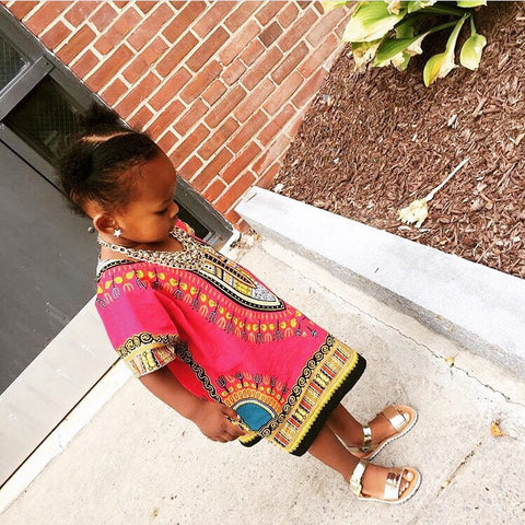 Pink kids dashiki