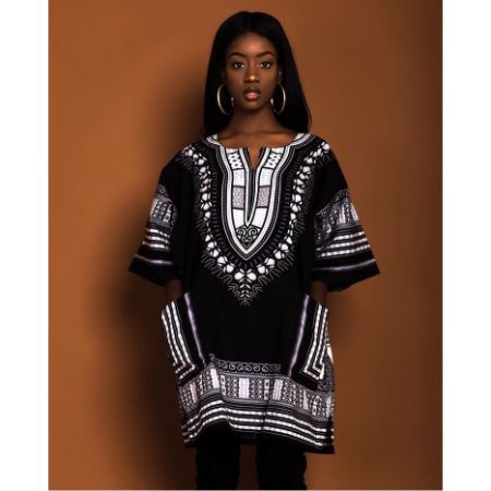 Black Base Dashiki" (UNISEX)