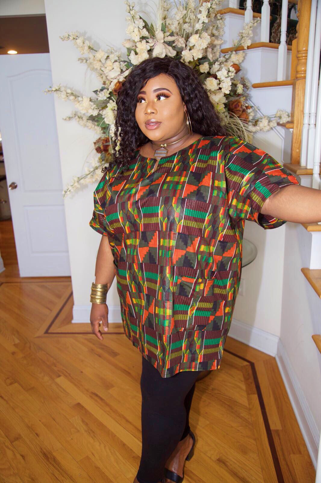 Kente Verde shirt PLUS SIZE