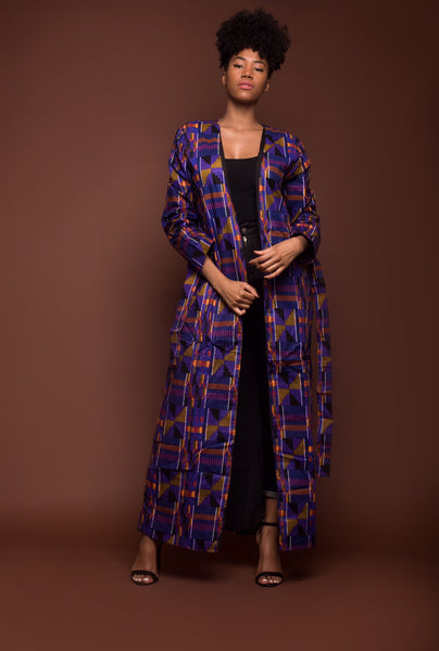 Kente Mauve Cardigan