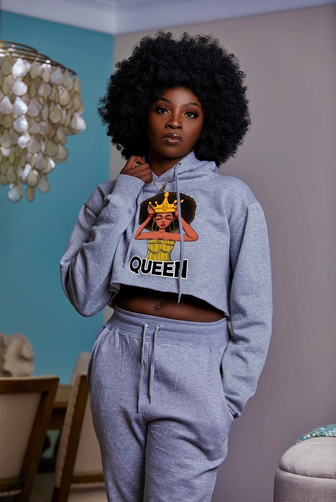 Michelle crop hoodie set