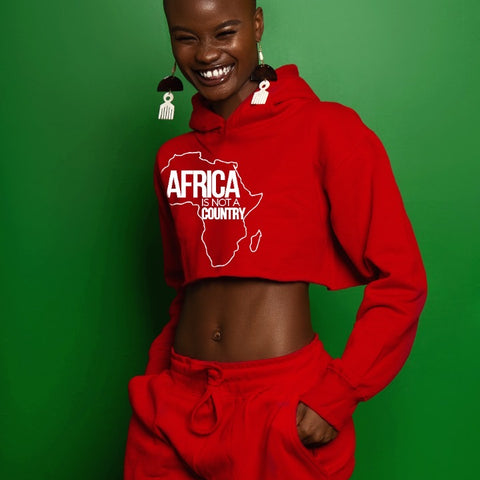 Africa is not a country croptop RED